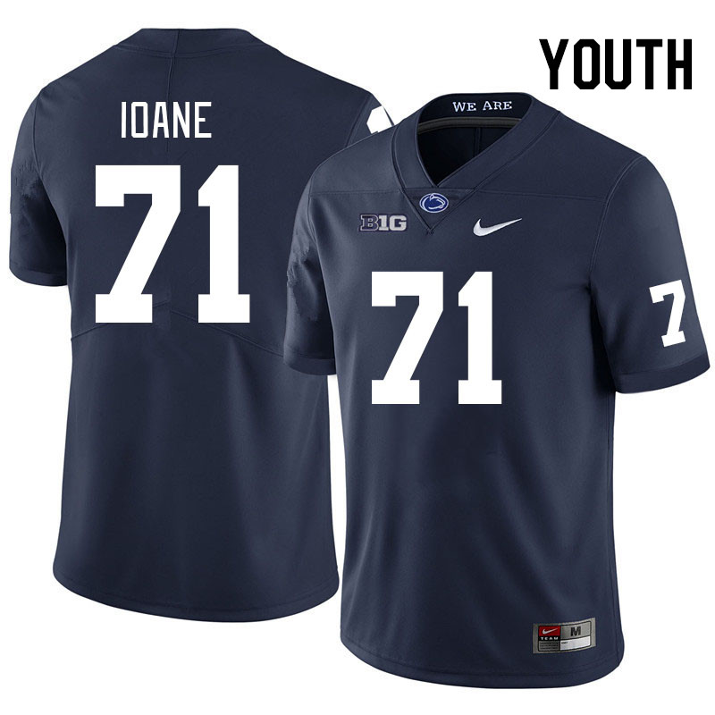 Youth #71 Olaivavega Ioane Penn State Nittany Lions College Football Jerseys Stitched Sale-Navy